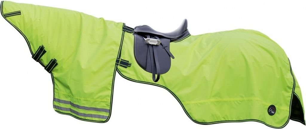 HKM Ausreitdecke mit abnehmbarem Halsteil Neon Gelb