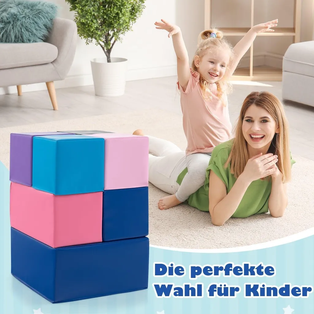 Blocs de construction en mousse résistante 7 éléments multicolores