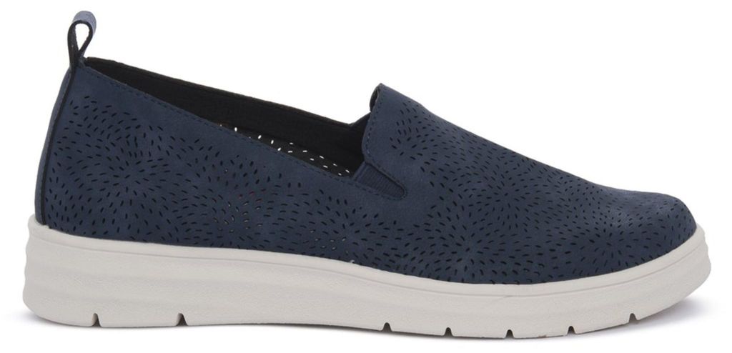Marineblaue Sommer Halbschuhe für Damen, Modell SC6257BLU