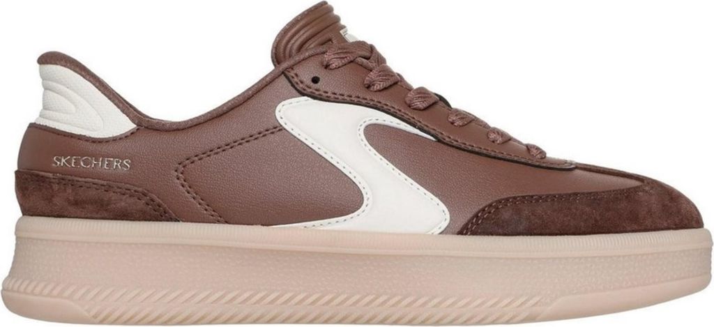 Skechers Damen Halbschuhe, Modellnummer 185460BRN, in den Farben Weiß und Braun
