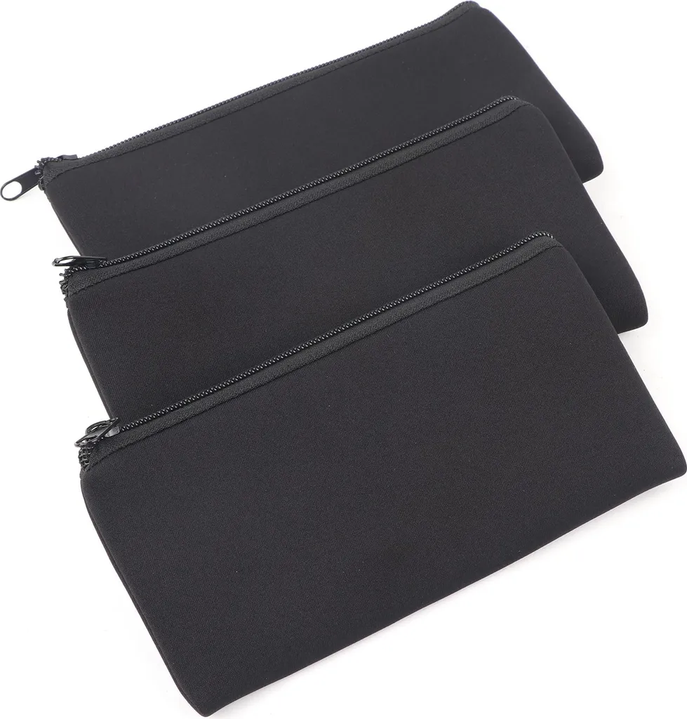 Organizer Multifunzione in Neoprene Nero - Set 3 Pezzi per Ufficio