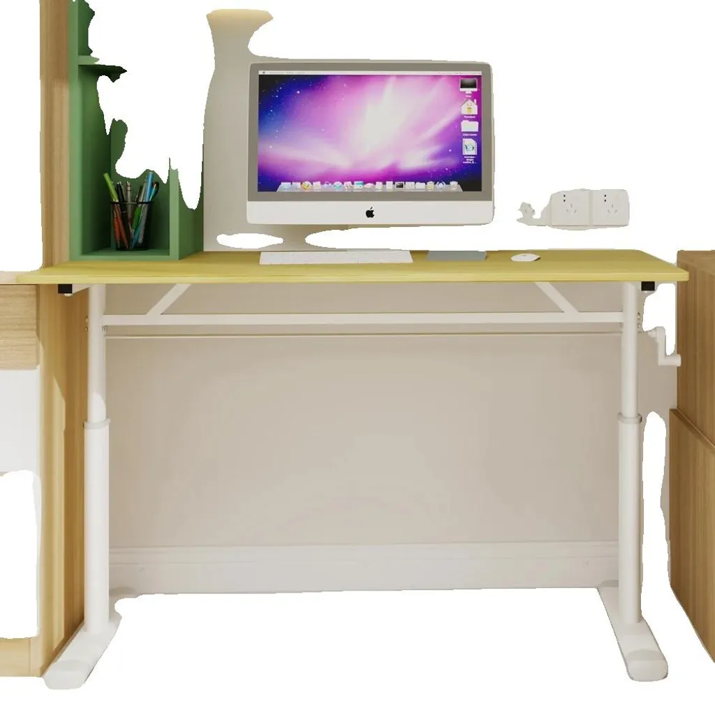 Bureau réglable en hauteur 60x120 bois naturel - Série Flexi Ergo-X