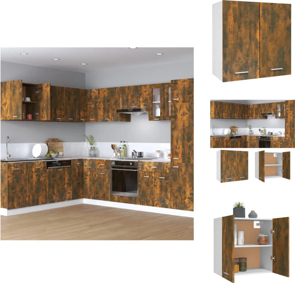 vidaXL Armadio a muro in rovere fumé 60x31x60 cm materiale a base di legno - Armadi da cucina
