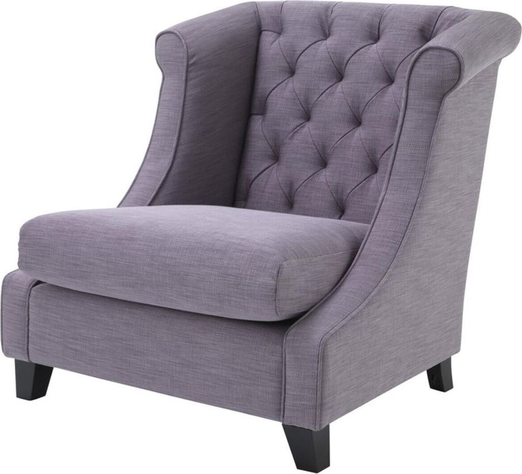Casa Padrino Luxus Wohnzimmer Sessel Lila 86 x 93 x H. 92 cm - Hotel Möbel