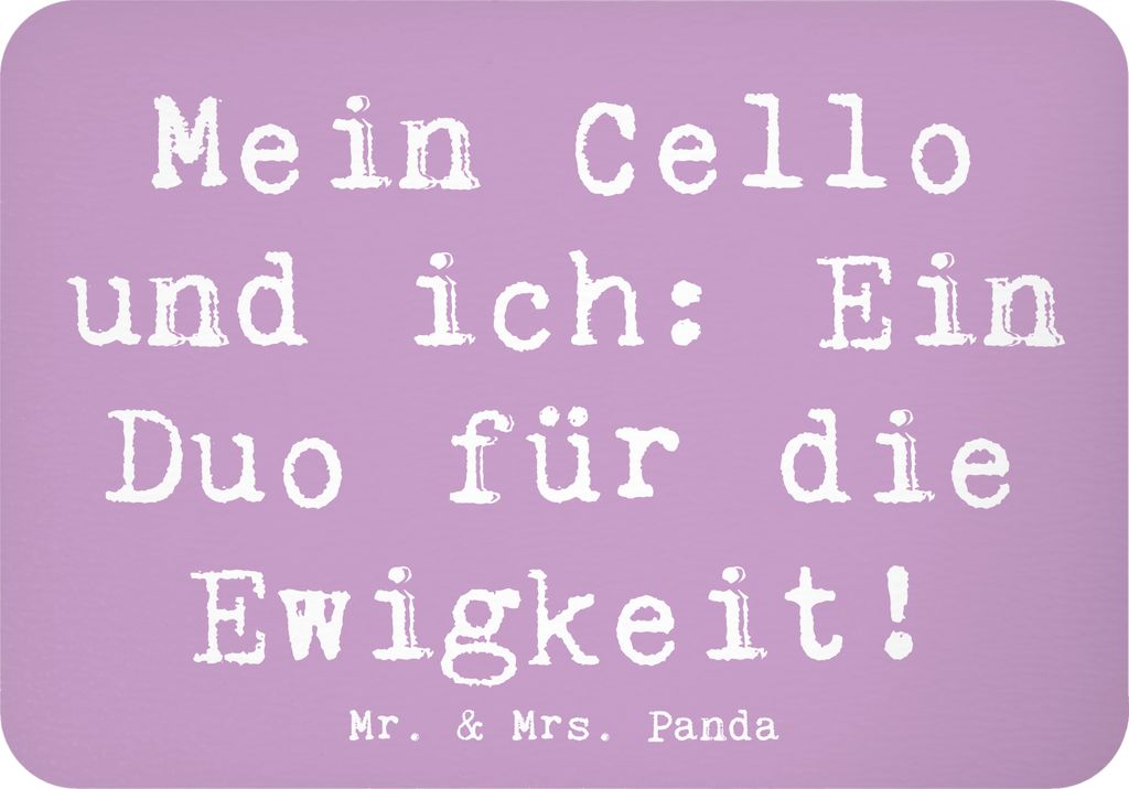 Mr. & Mrs. Panda magnet Spruch Cello Duo - Lavendeltraum - Geschenk, Instrument, Notizhalter, Musikinstrument, Solo, whiteboardmagnet, Musiker, Kla...