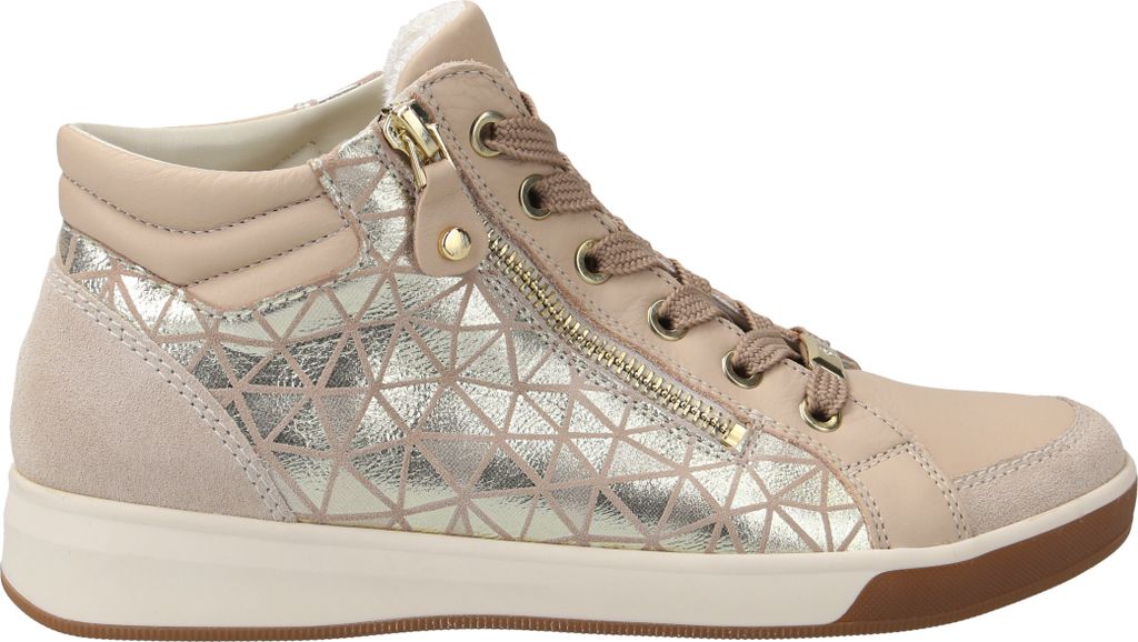 Ara Sneaker ROM-ST-HIGH-SOFT, Glattleder, Beige, Damen