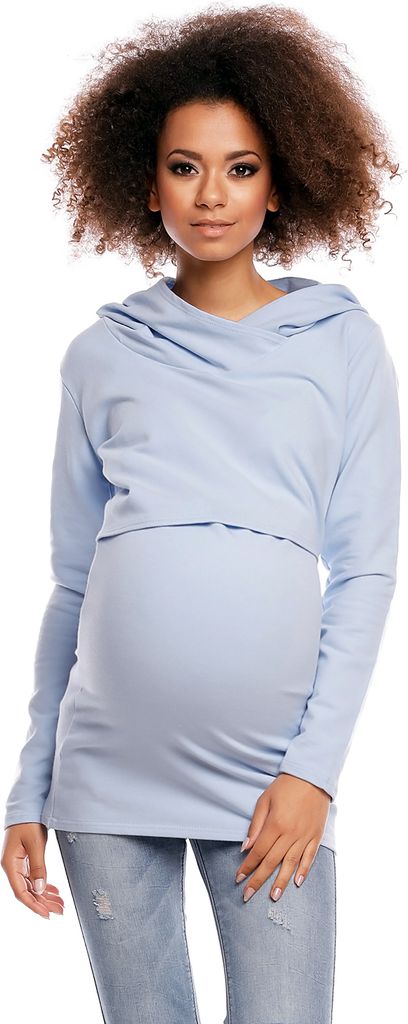PeeKaBoo Umstandspullover für Damen Zrirgu hellblau XXL