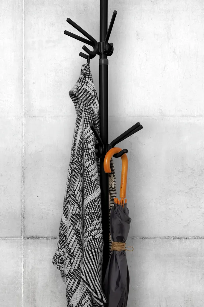 Patère Murale Triple Noire Hercules : Support de Rangement Multi-usage - 11