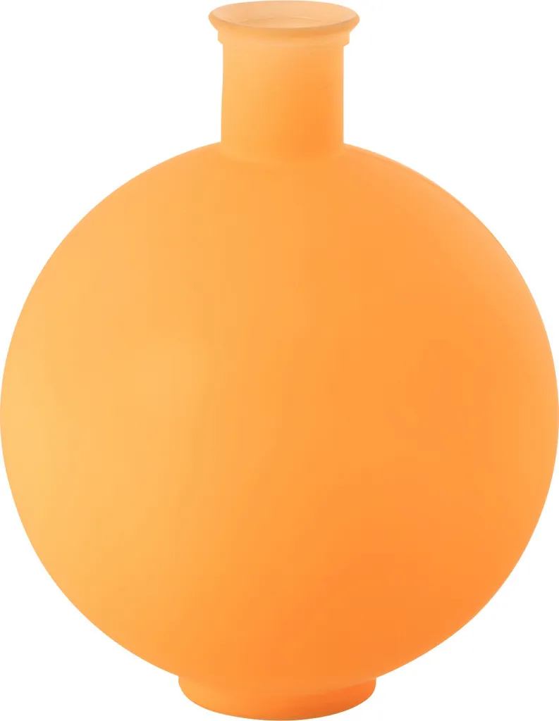 J-Line Vase Boule en Verre Néon Orange Large - Décoration Design Chic
