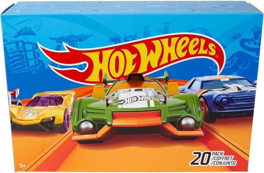 Mattel DXY59 - Hot Wheels - 20er Pack Geschenkset, Die-Cast-Fahrzeuge, 1:64