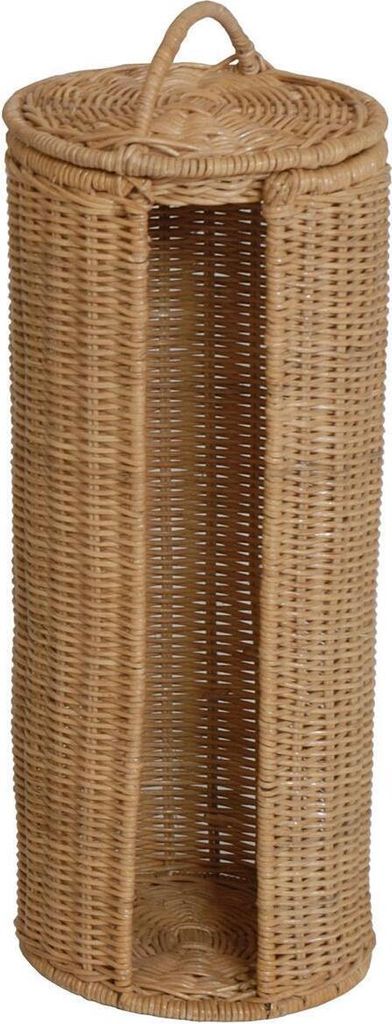 KRINES HOME WC-Rollenhalter / Ersatzrollenhalter aus Rattan (Honig) - in DE