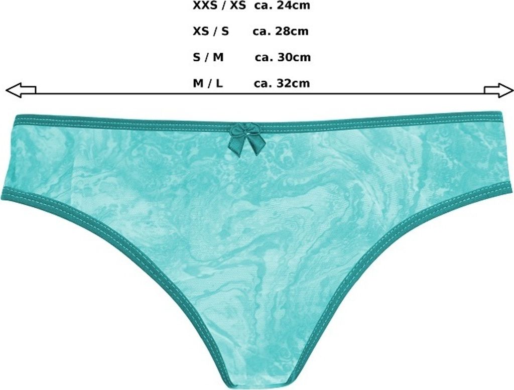 20X LOOBOO (L) Damenslip CUBE BLACK Größe XXS / XS 26-28