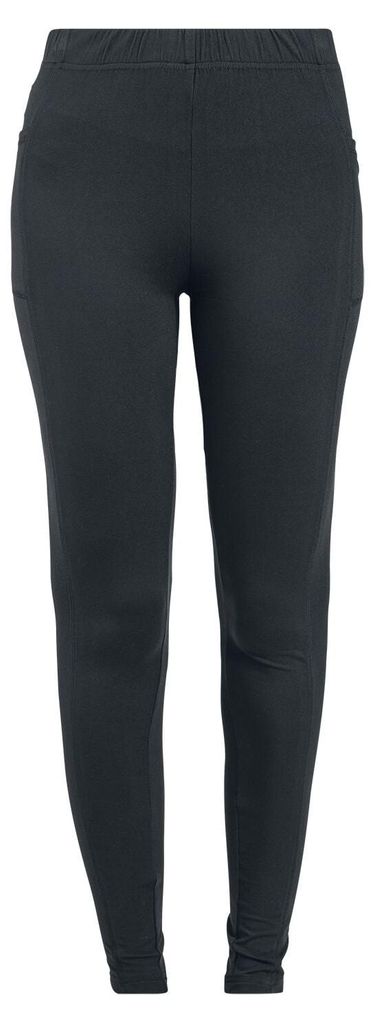RED by EMP Damen schwarze Leggings mit seitlichen Einschubtaschen L