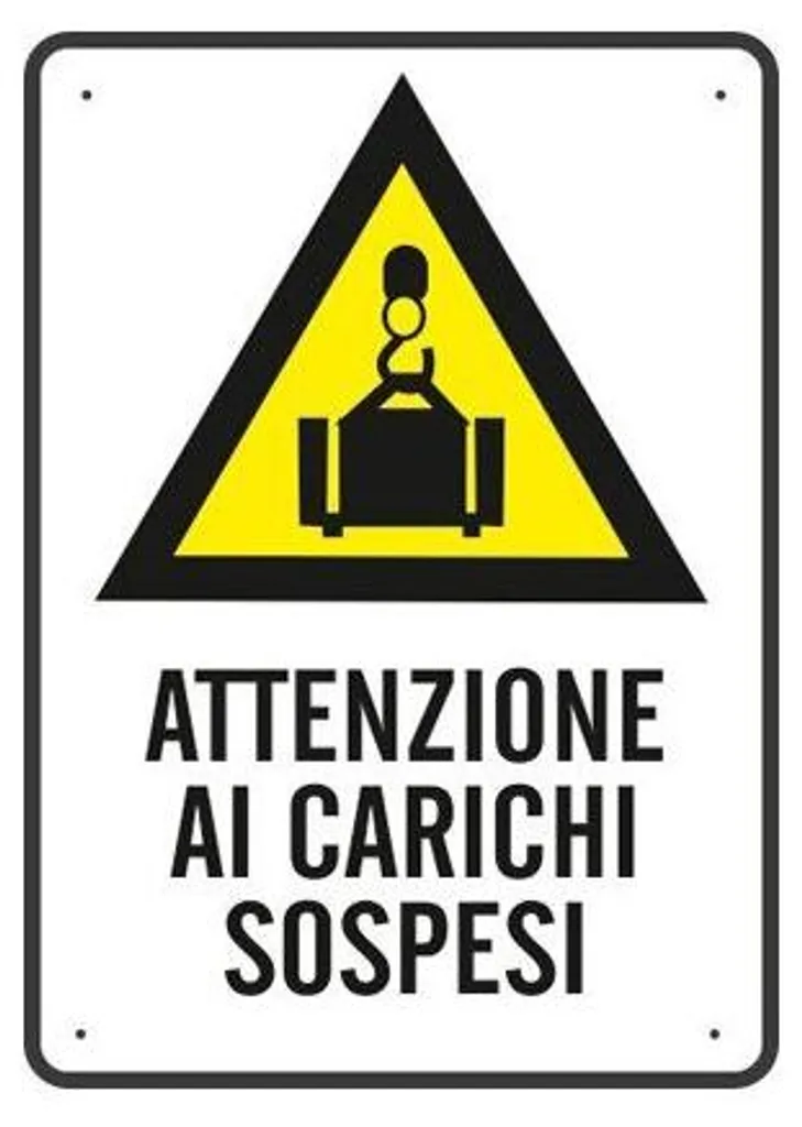 Panneau de Signalisation Danger Charges Suspendues en PVC - 40 x 60 cm