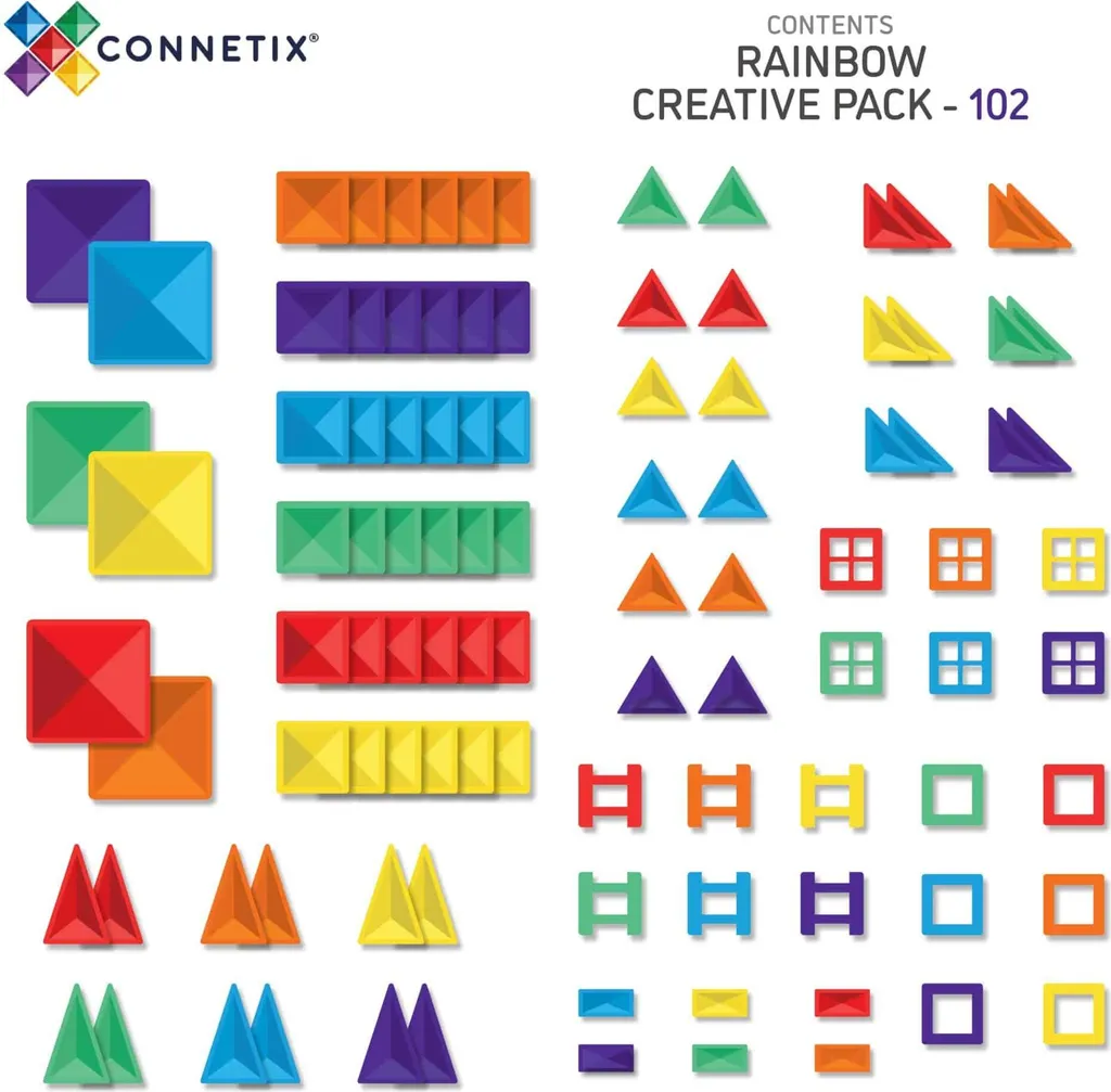 Jeu de Construction Éducatif Connetix 102 Pièces pour Éveil STEM Enfant - 3