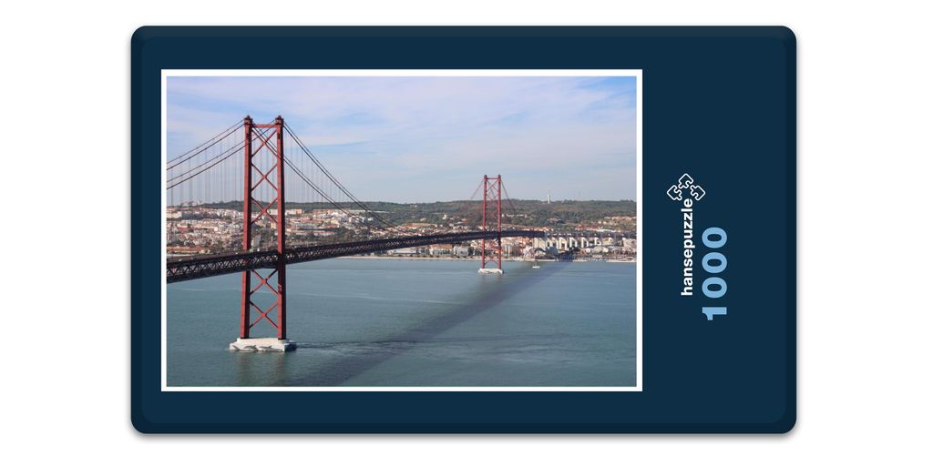 hansepuzzle 13974 - Hängebrücke Puzzle, 1000 Teile, Gebäude, 60,0 x 46,0cm mit hochwertiger Aufbewahrung, Kartonbox & Beutel