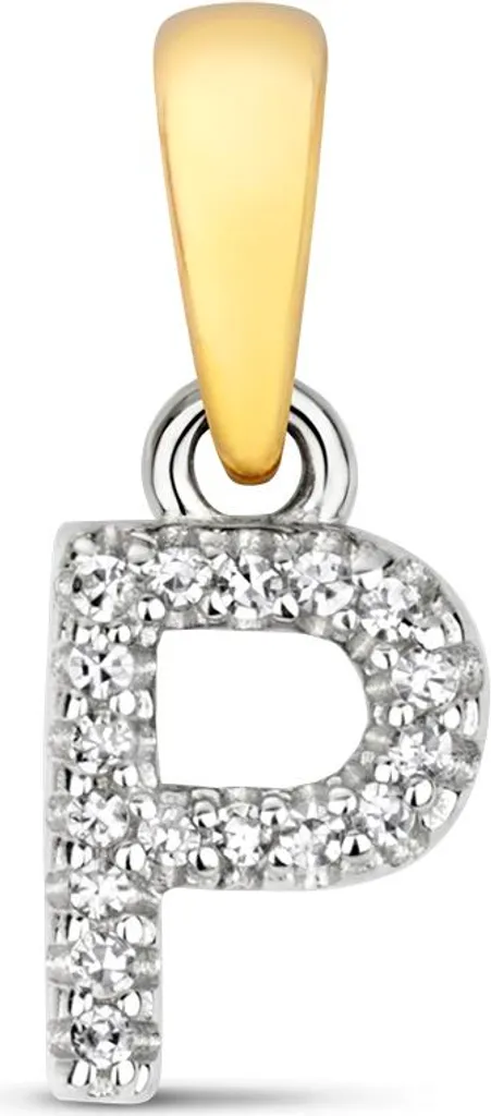 Pendentif en Or 9K avec Diamant Véritable Taille 12mm Modèle TRS36967
