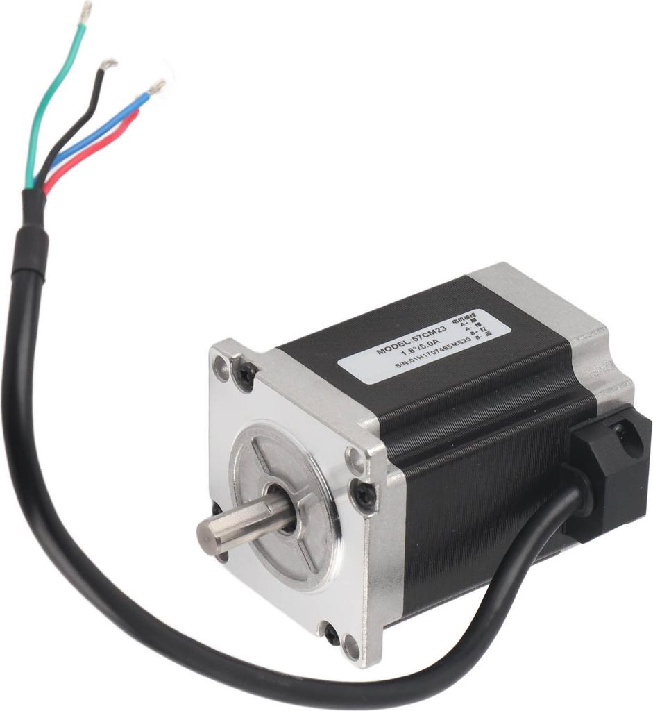 CNC-Schrittmotor NEMA23, 2-phasig, 57CM23, 5 A, 2,1 Nm, 8 mm Wellendurchmesser, 76 mm Länge