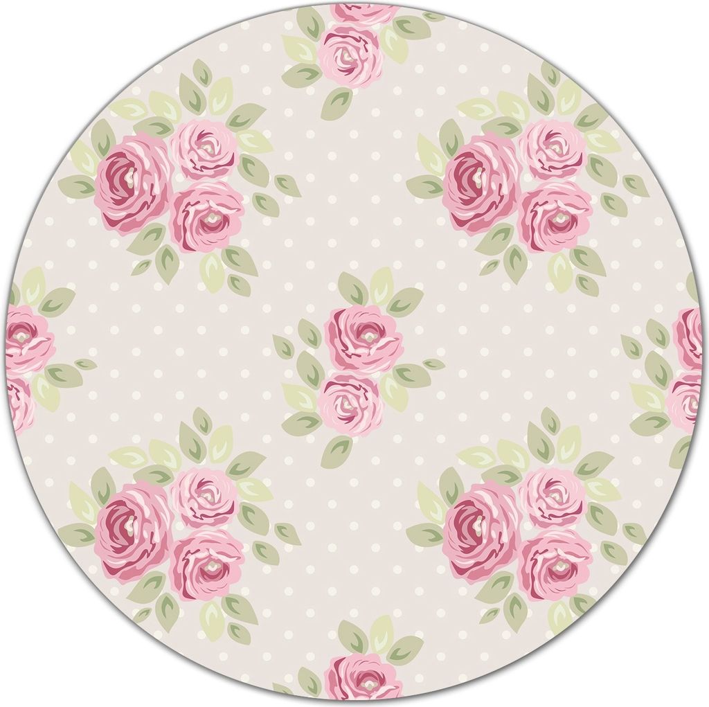 Glas Schneidebrett Herdabdeckplatten Schneideplatten Rund - 40 cm - Englische Rosen