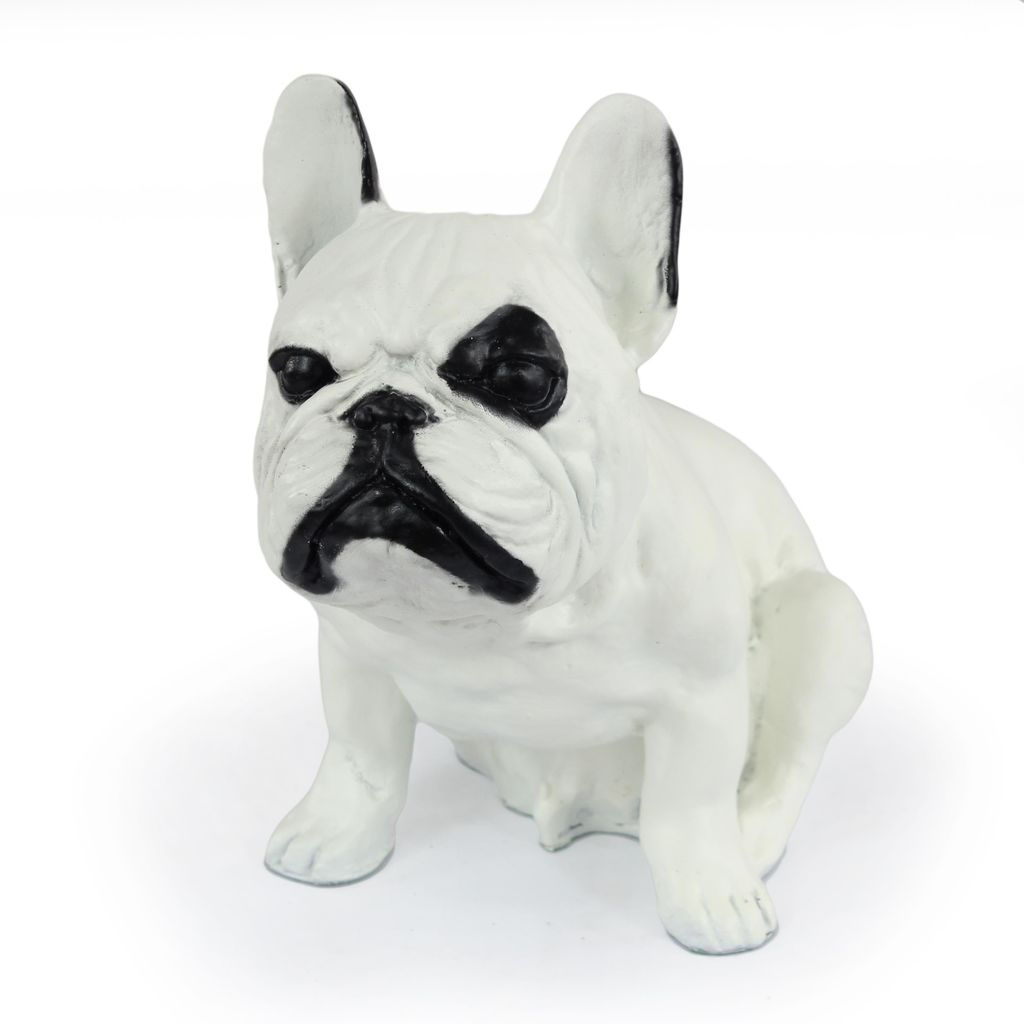 Französische Bulldogge II - Hundestatue, sitzender Hund für den Schreibtisch, Dekoration für das Wohnzimmer eines Hundeliebhabers von Art-Dog
