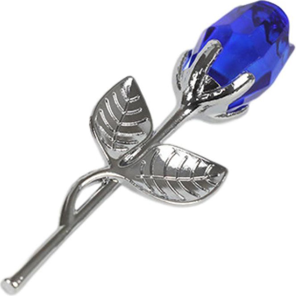 künstliche Rosenkristallkristallklaren zarte Textur Valentinstag Geschenk mit Metallstab Faux Crystal Rose Künstliche Blume Hochzeitsbedarf-I