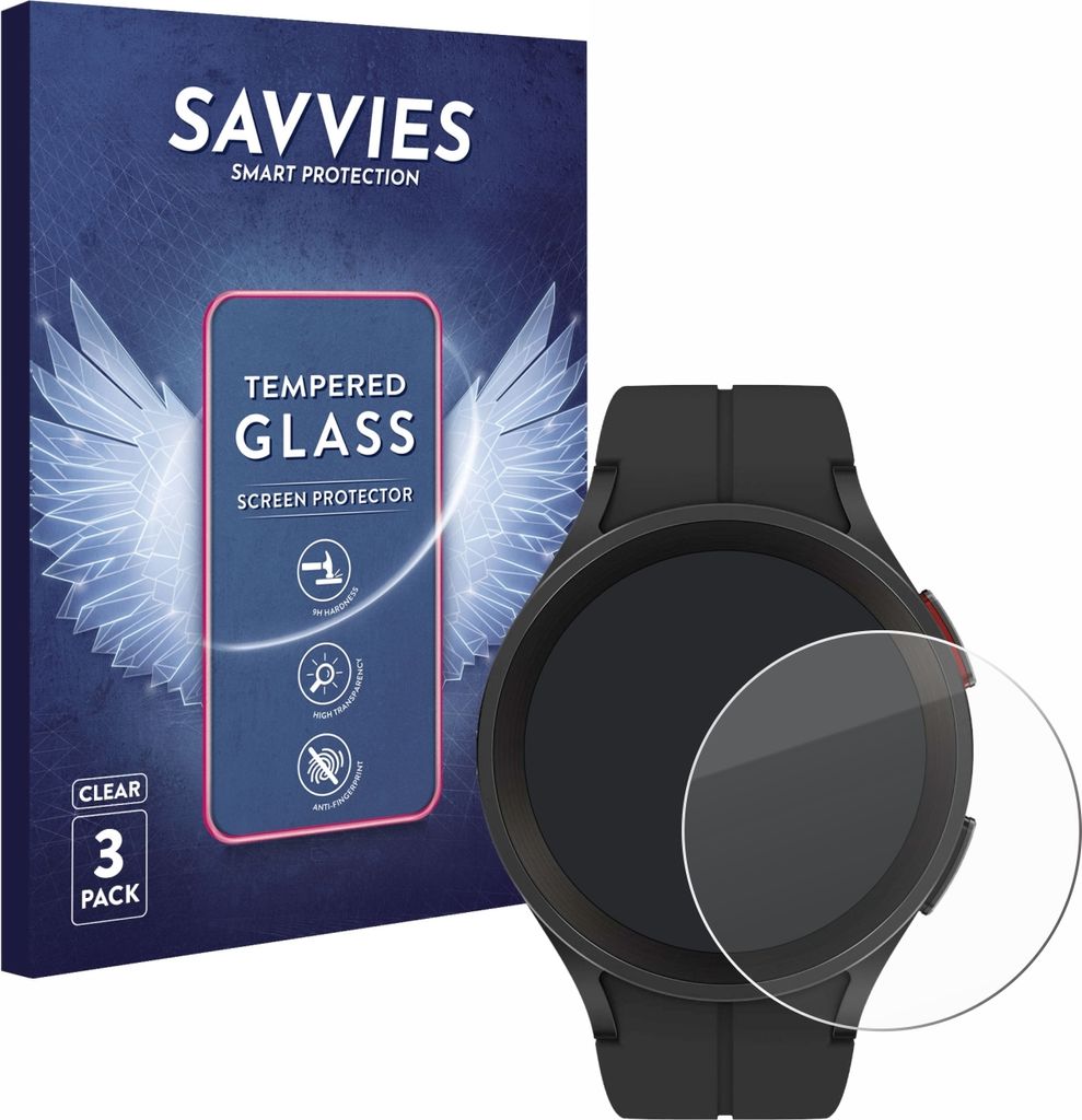 3x Savvies Schutzglas für Samsung Galaxy Watch 5 Pro Produktbild 