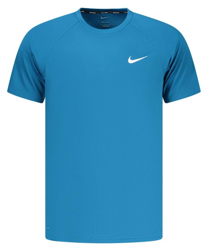 Herren Kurzarm T-Shirt Blau Rundhals Dri-Fit mit Logo & Druck