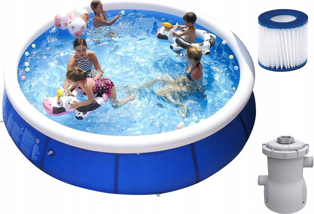 Familie erweiterbar Pool 360cm rund Set Happy People 360 x 76 cm