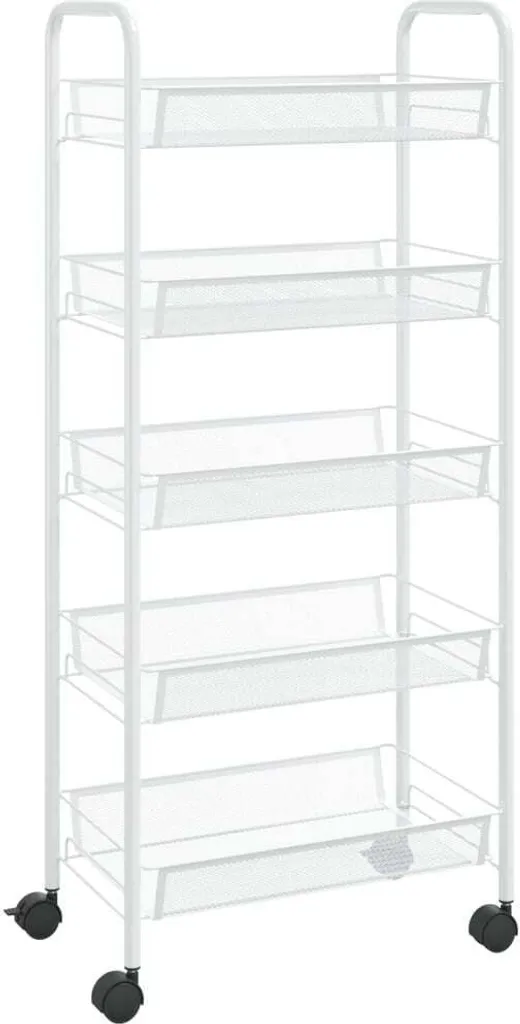 Carrellino Slim SYFAX™ 5 Livelli Bianco Ferro 46x26x105 cm Design