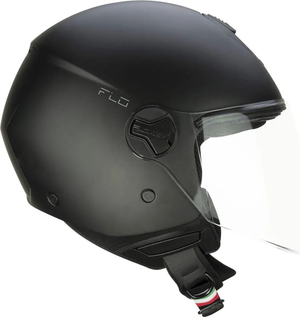 Casque Jet avec Grande Visière CGM 167A FLO Noir Mat Confort Taille M1