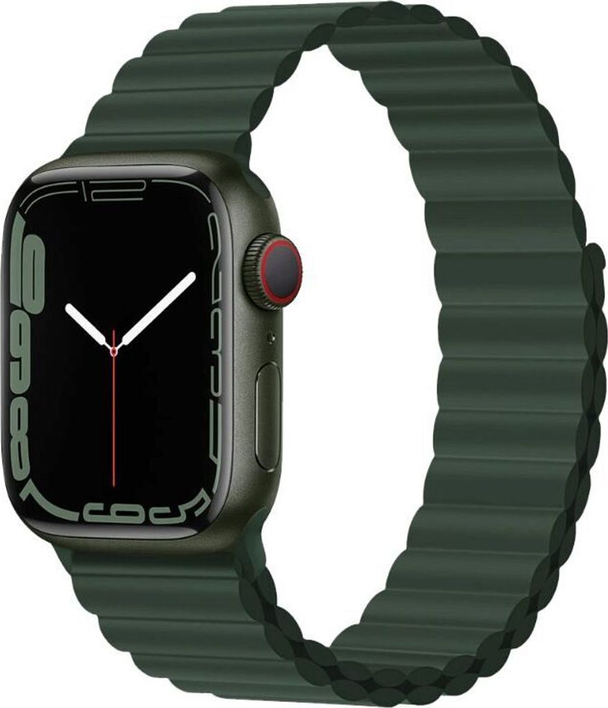 Apple Watch Armband 42 mm / 44 mm / 45 mm Devia Deluxe Series Sport 3 Silikon Magnet Sequoia Green