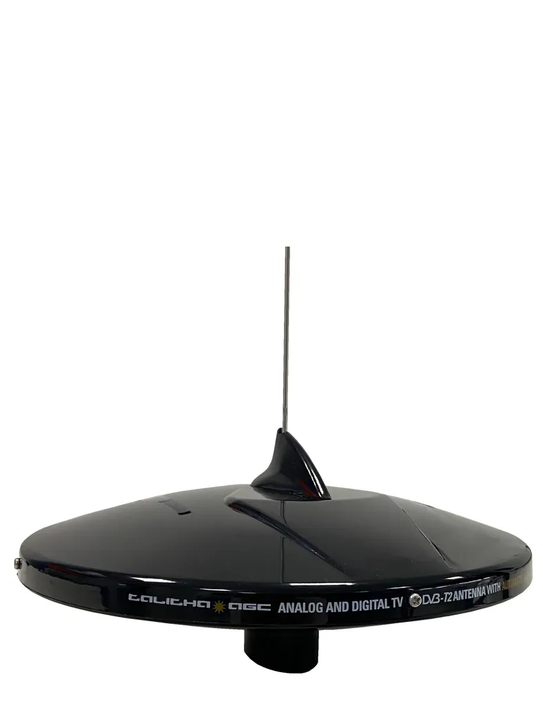 Antenne TV Omnidirectionnelle Noire pour Bateau et Camping-Car 250mm