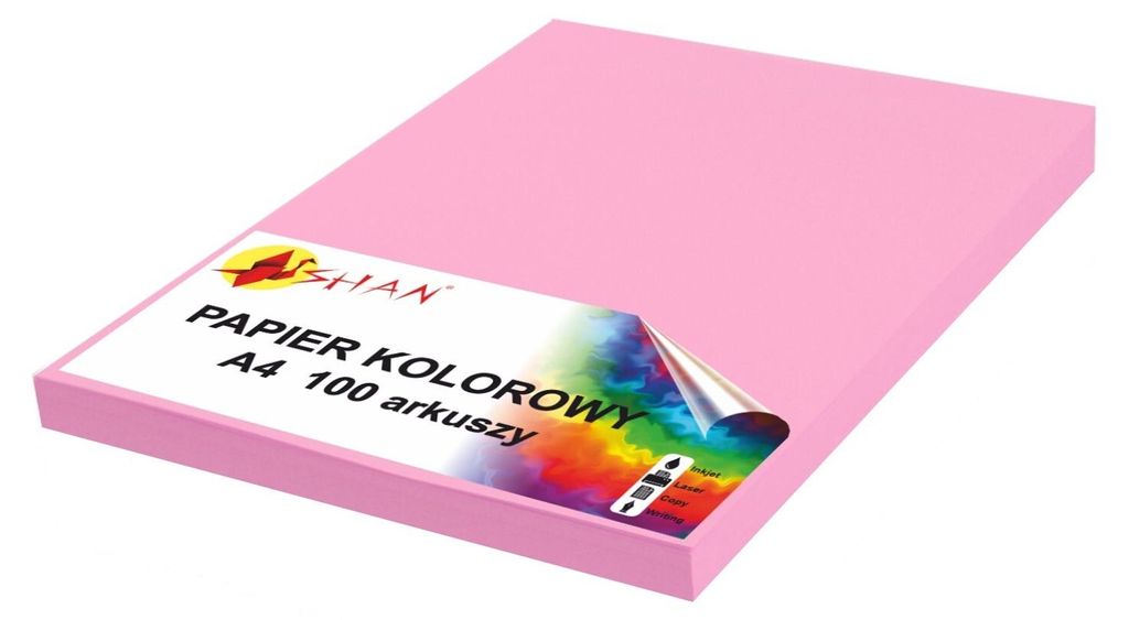 Papier couleur A4 120g rose landrail 100 feuilles Image du produit 