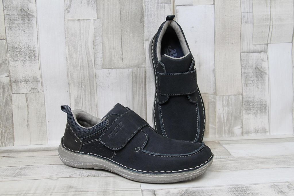 Rieker Slipper - Blau Veloursleder Größe: 41 Normal Produktbild 7