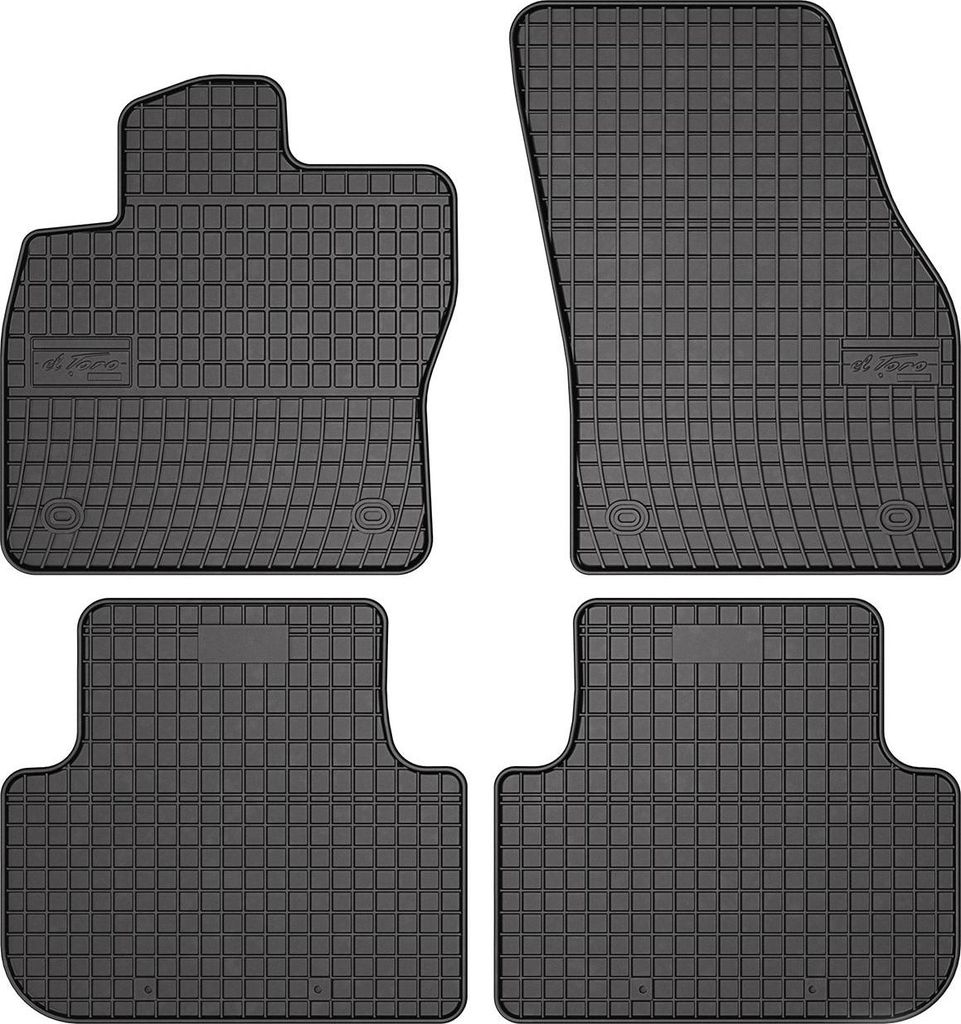 2016-2025 VW Tiguan tappetini in gomma nera 4 pz Immagine del prodotto 