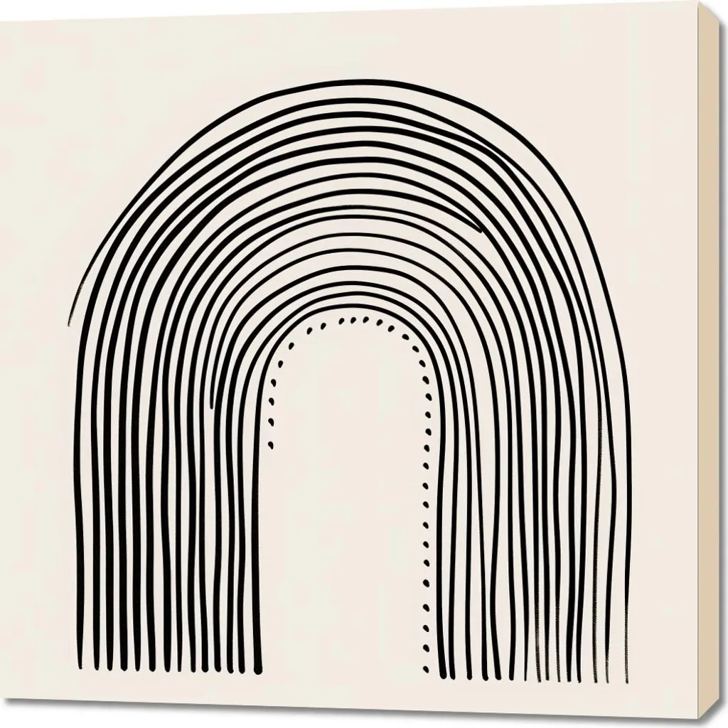 Tableau Image 90 x 90 cm Symétrie de l'arc Déco Murale Carrée Salon