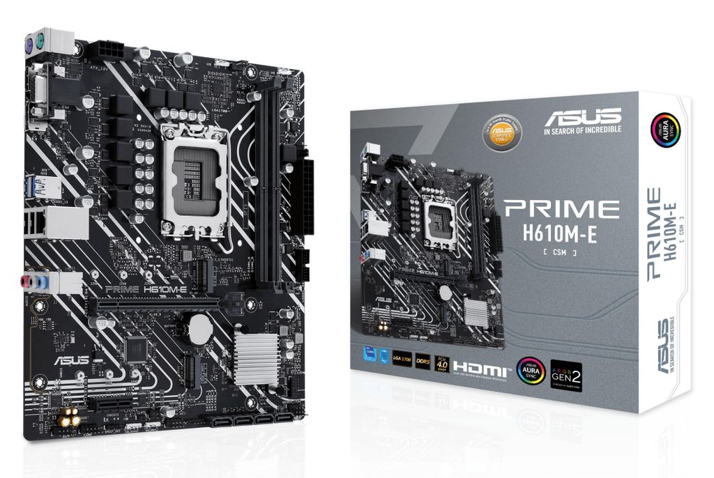 ASUS PRIME H610M-E-CSM - Motherboard - micro ATX - LGA1700-Sockel - H610 Chipsatz - USB 3.2 Gen 1