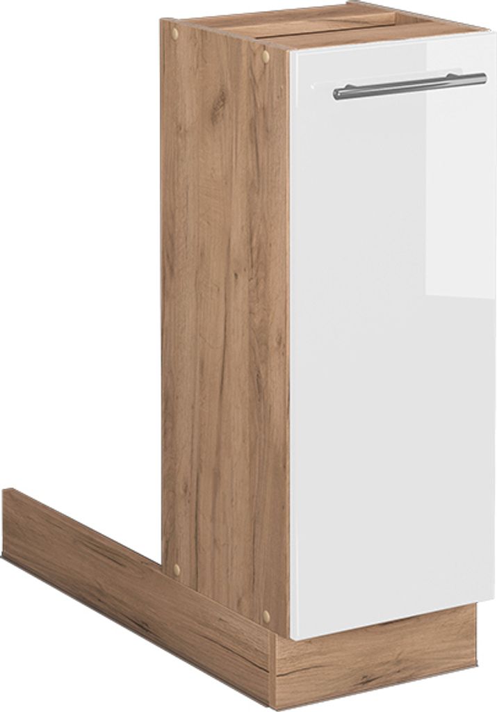 Kücheninsel Vicco Fame-Line Weiß Hochglanz 30 cm ohne Arbeitsplatte, Model 38623