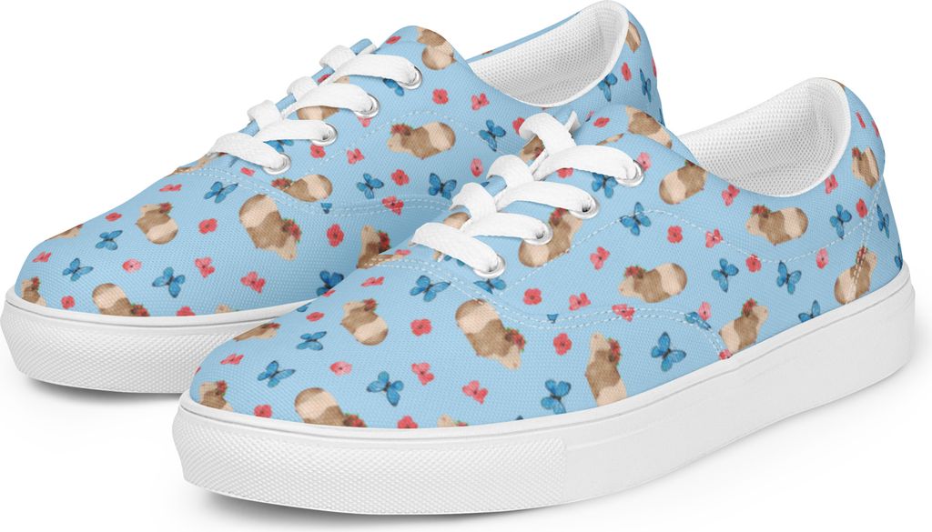 Mr. & Mrs. Panda Damenschuhe Meerschweinchen Weisheit Größe 36 - Blau - Geschenk, Lustige Sprüche, Segeltuchschuhe, Meerie, Halbschuhe, Wunderla...