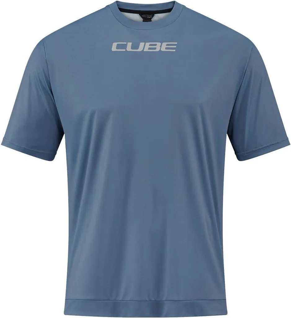 Cube ATX Maillot de Cyclisme - Jersey Respirant pour VTT et Route Bleu