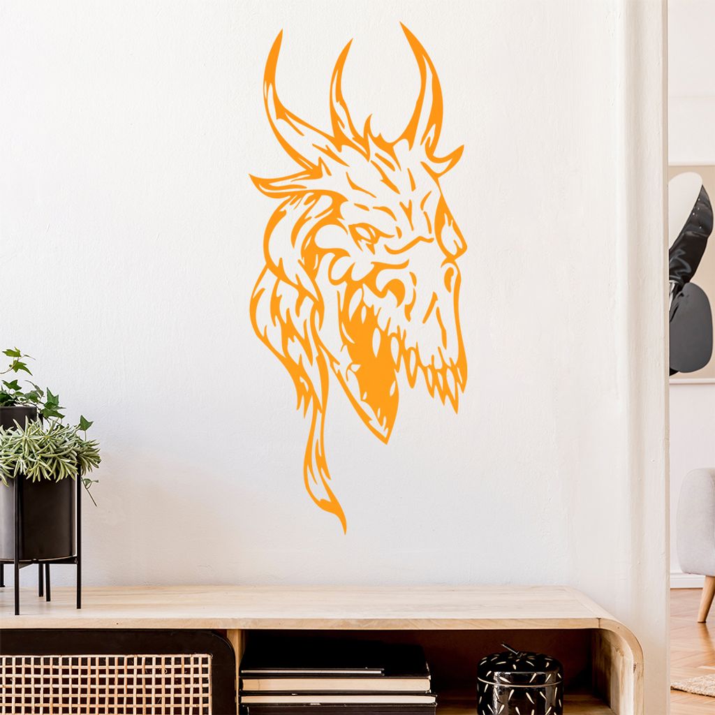 Uralt Drache Wandtattoo in 6 Größen - Wandaufkleber Wall Sticker - Dekoration, Küche, Wohnzimmer, Schlafzimmer, Badezimmer