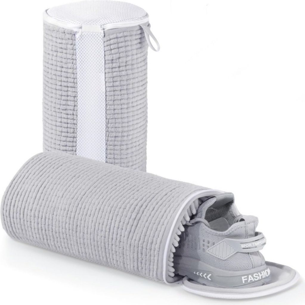 INF 2er-Pack Wäschesack für Schuhe, Netz-Waschbeutel für Schuhe, Schutz für Waschmaschine Grau