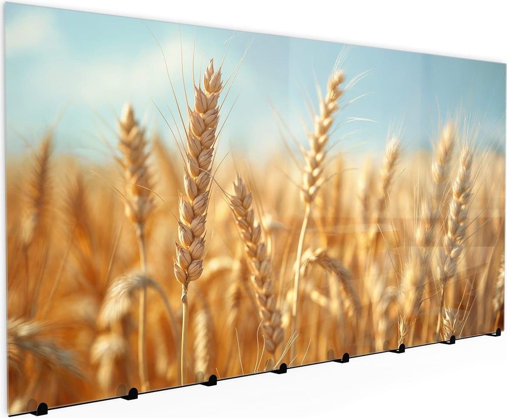 Wandgarderobe mit Magnetwand & Memoboard aus Glas Weizenfeld