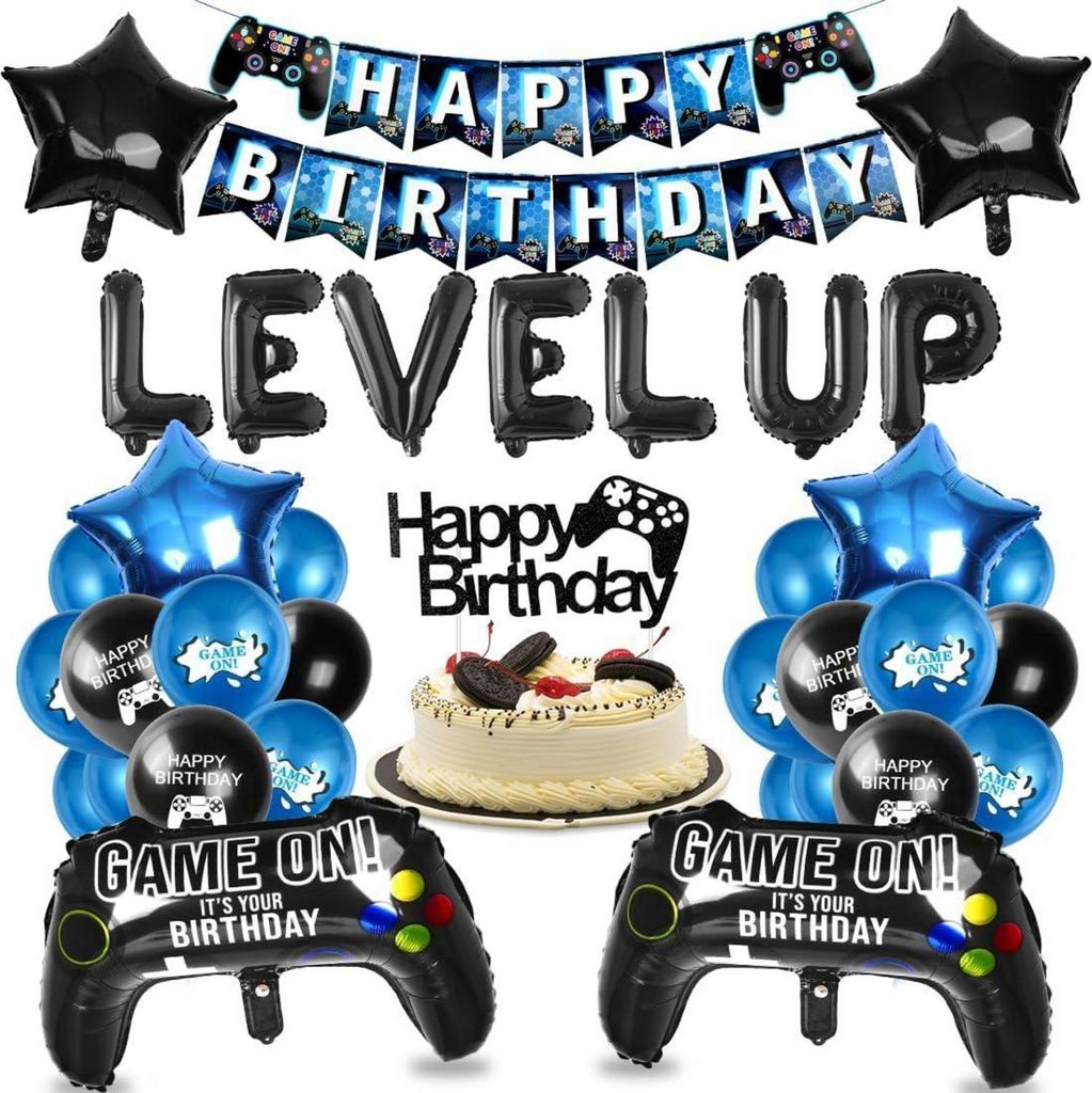 Videospiel Geburtstag Deko Set Gaming Controller Produktbild 