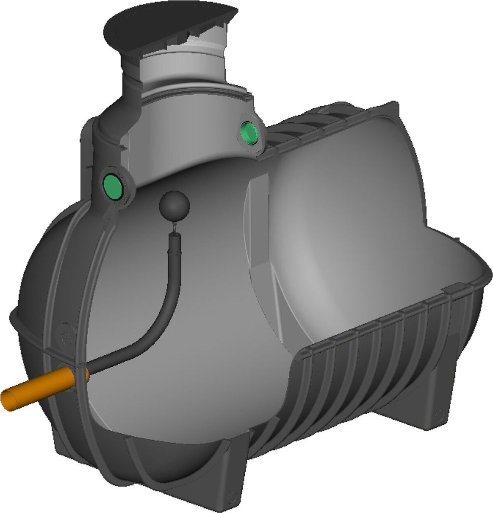 Retentionszisterne 1800 Liter + 1200 Liter AQUA-STORM-DUO 2"