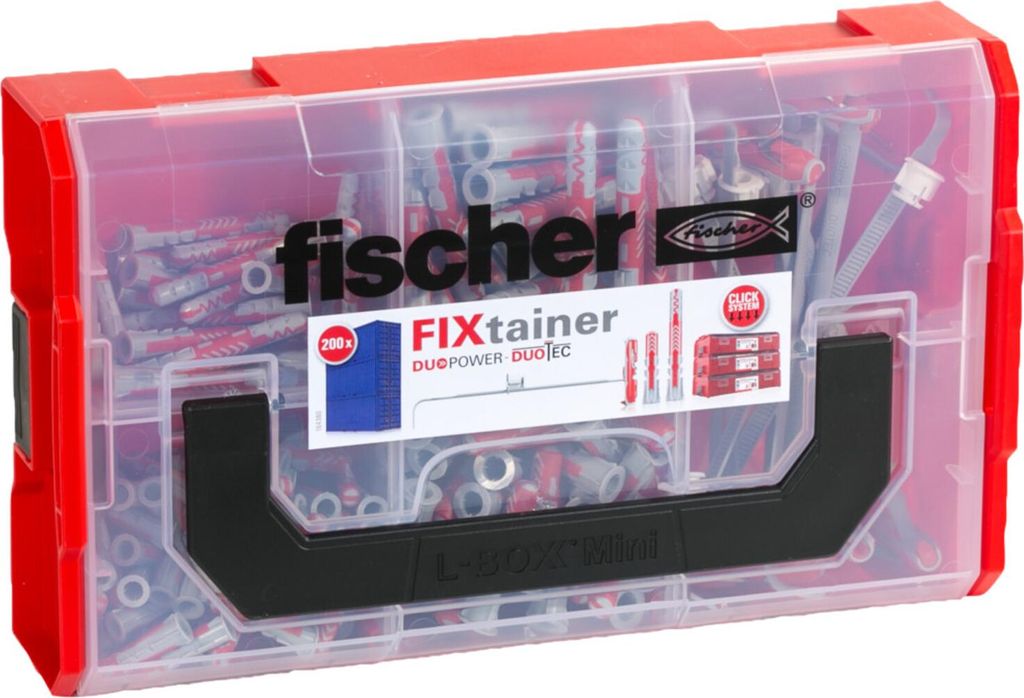Fischer 200-tlg. Dübel-Set FIXtainer DUOPOWER/DUOTEC