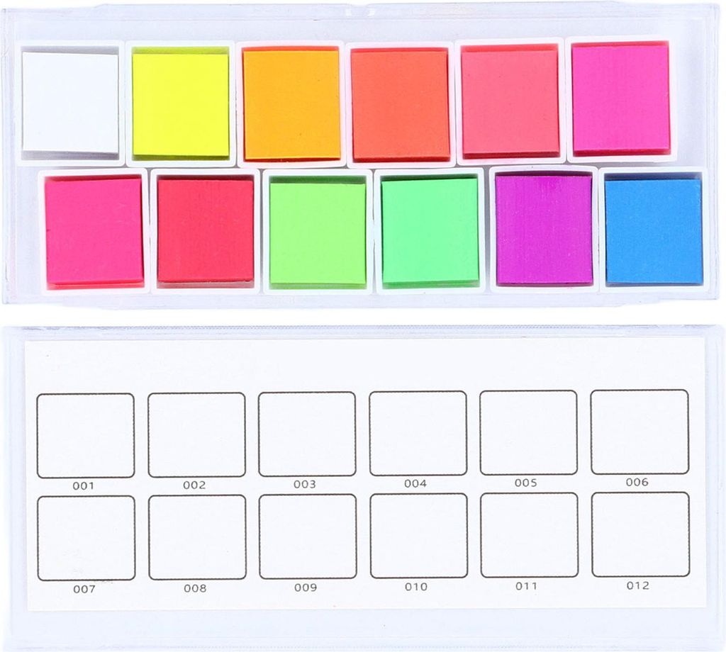 Neon-Aquarellfarben-Set, 12 Farben, fluoreszierendes Kunstzubehör, mit Aufbewahrungsbox
