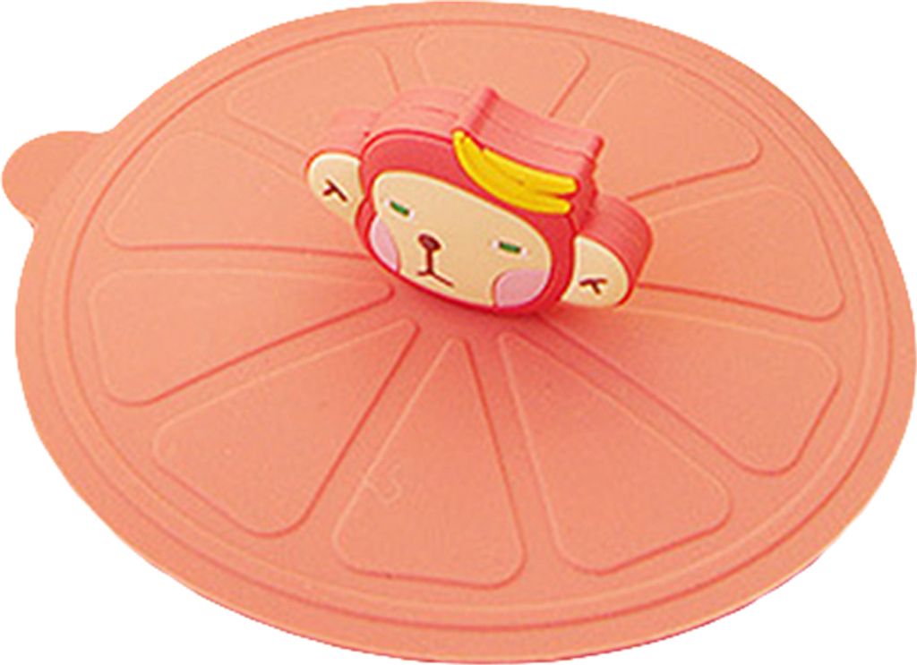 10.8 cm süße tierische Silikon -Leckdicht, staubdicht versiegelte Kaffeetasse Tasse Deckelabdeckung-Affe