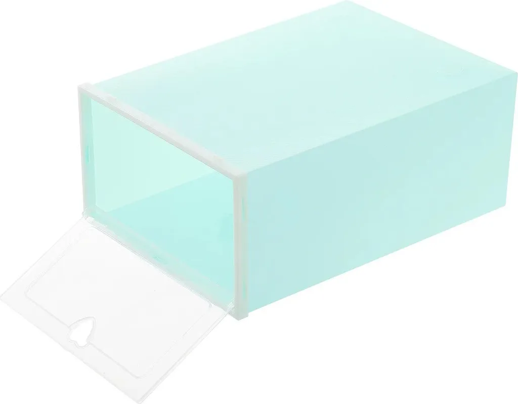 Lot de 20 boîtes à chaussures empilables grand format en plastique vert