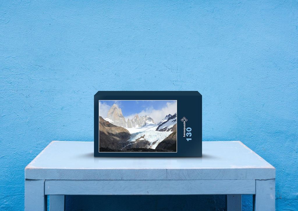 hansepuzzle 22154 - Cerro Torre Puzzle, 130 Teile, Natur, 28,7 x 20,0cm mit hochwertiger Aufbewahrung, Kartonbox und wiederverschließbarem Beutel